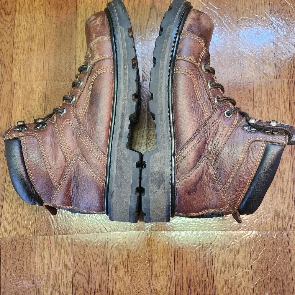 Mack Boots Mens Size 7 Steel Toe Gorman Work Shoes Leather Upper Brown